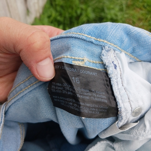 Nine West Gramercy Skinny Crop Jean Womens Size 16 Plus Size Frayed Hem Stretch - Picture 6 of 6